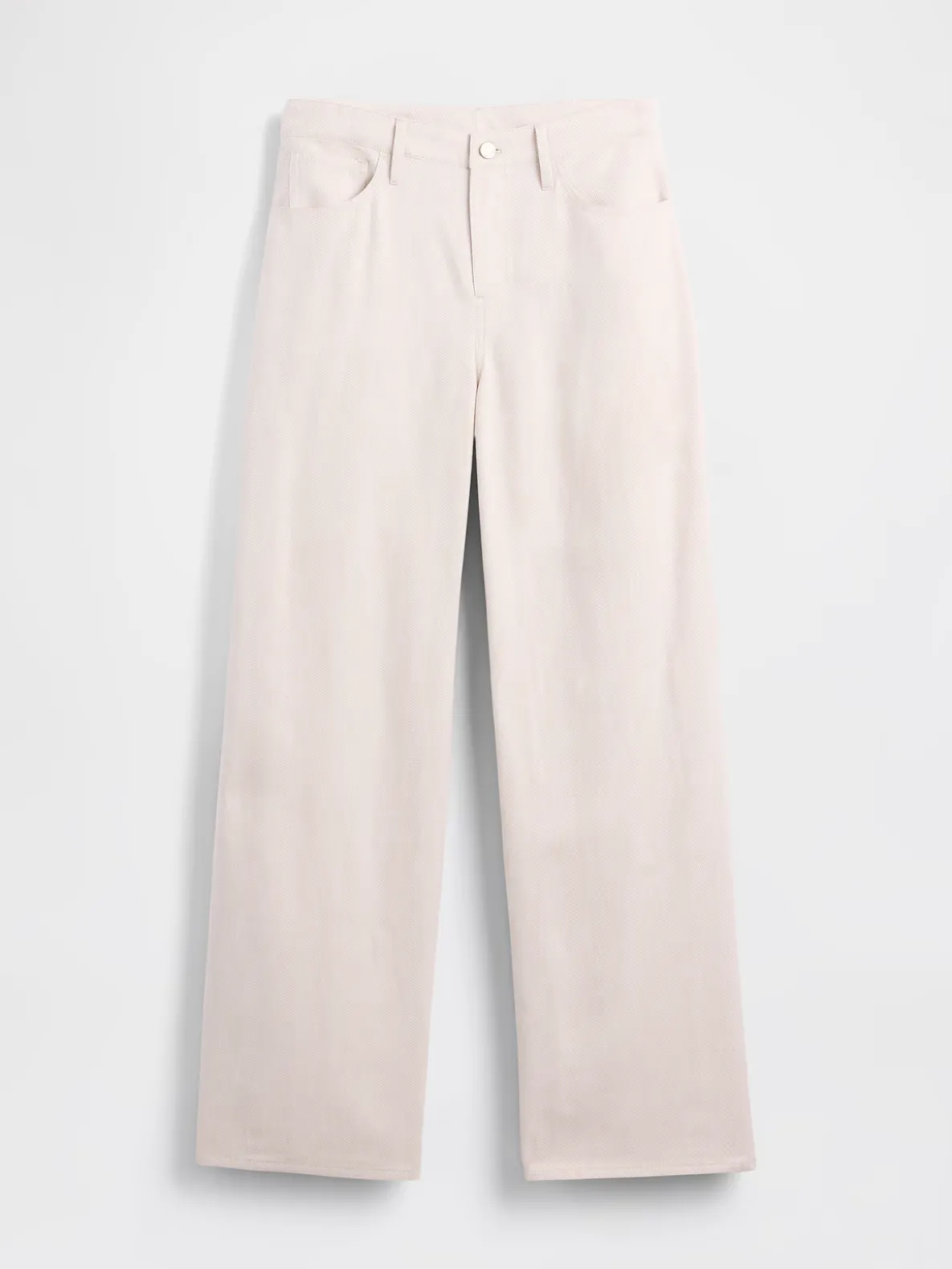 Linen-Cotton Wide-Leg Pants