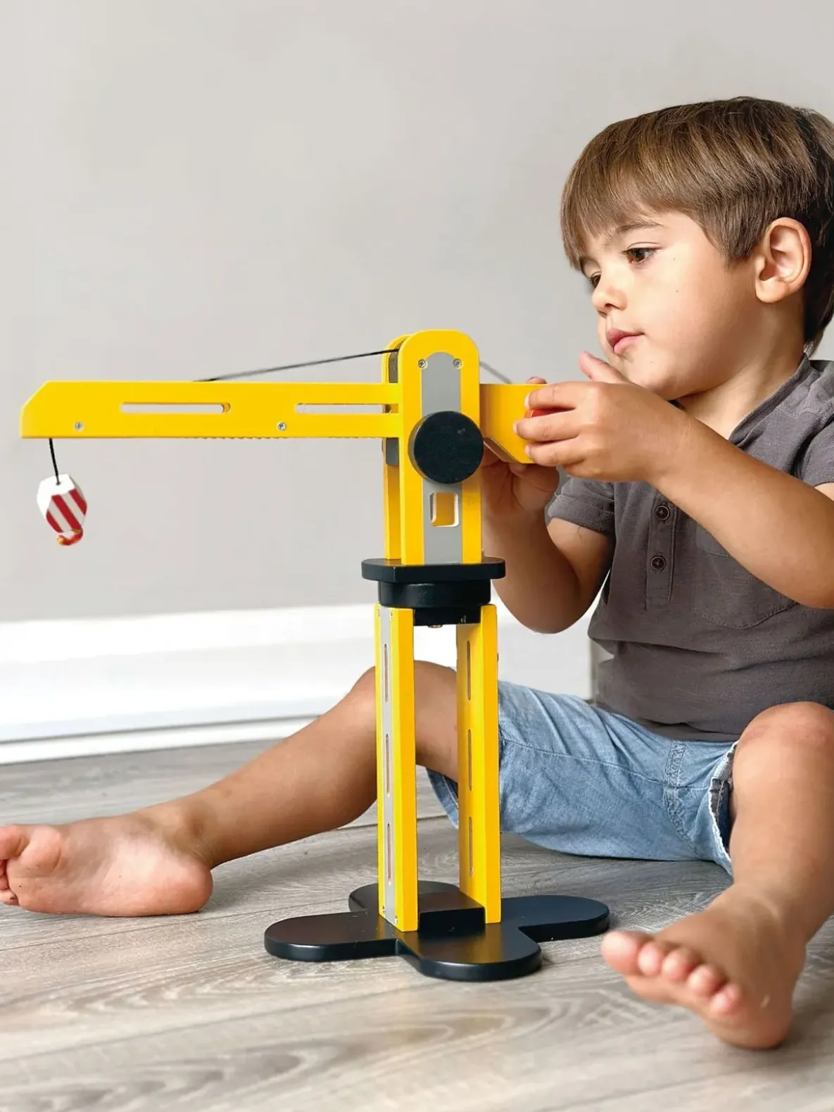 Little Builder Toddler Yellow Crane Toy