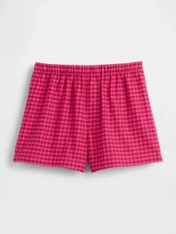 Logo Flannel Boxer Shorts