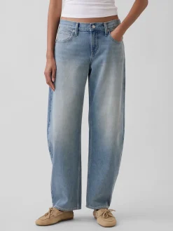 Low Rise Barrel Jeans