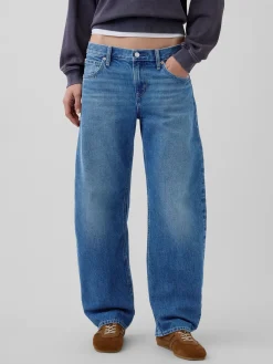 Low Rise Barrel Jeans