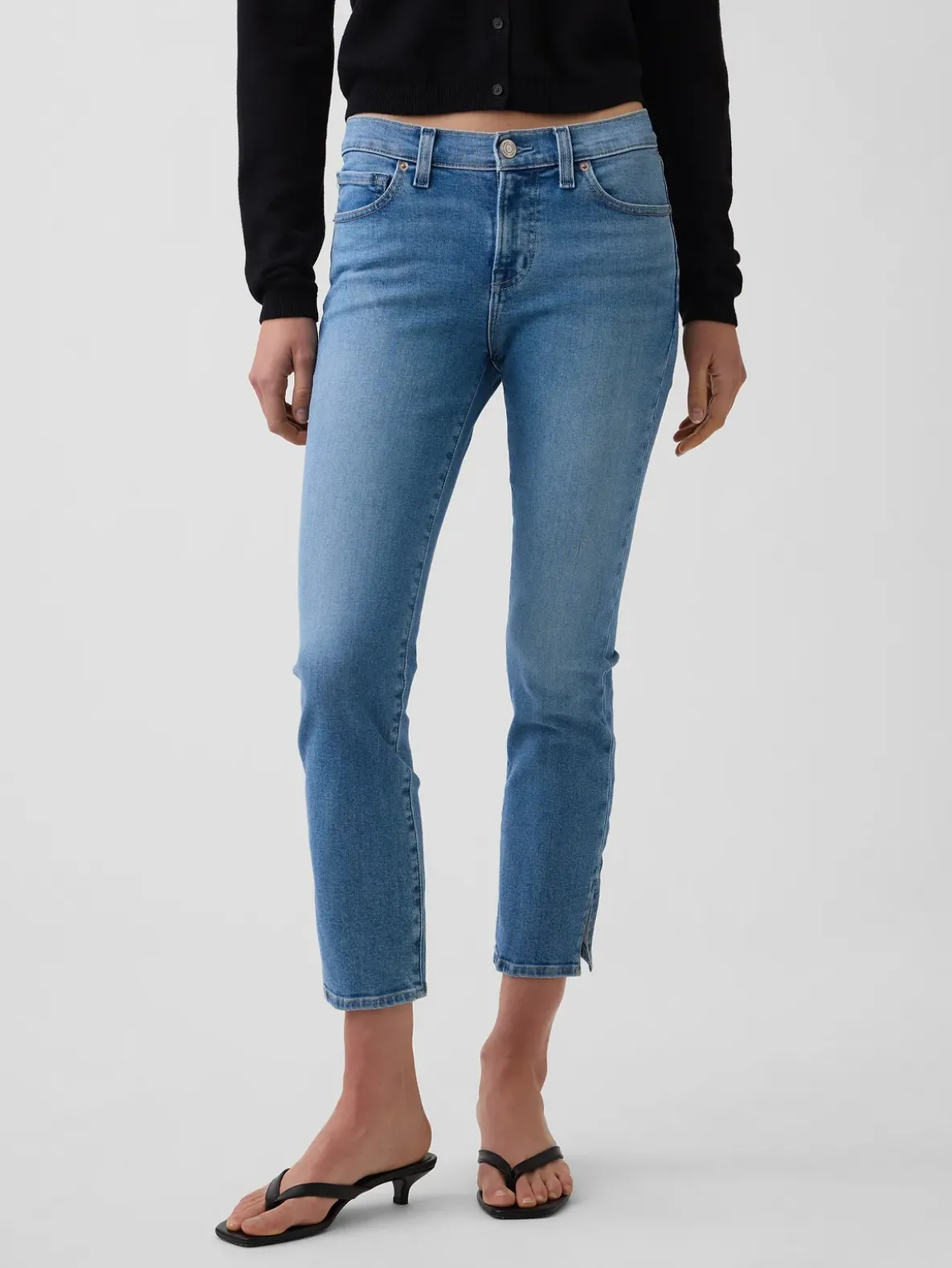 Low Rise Capri Jeans