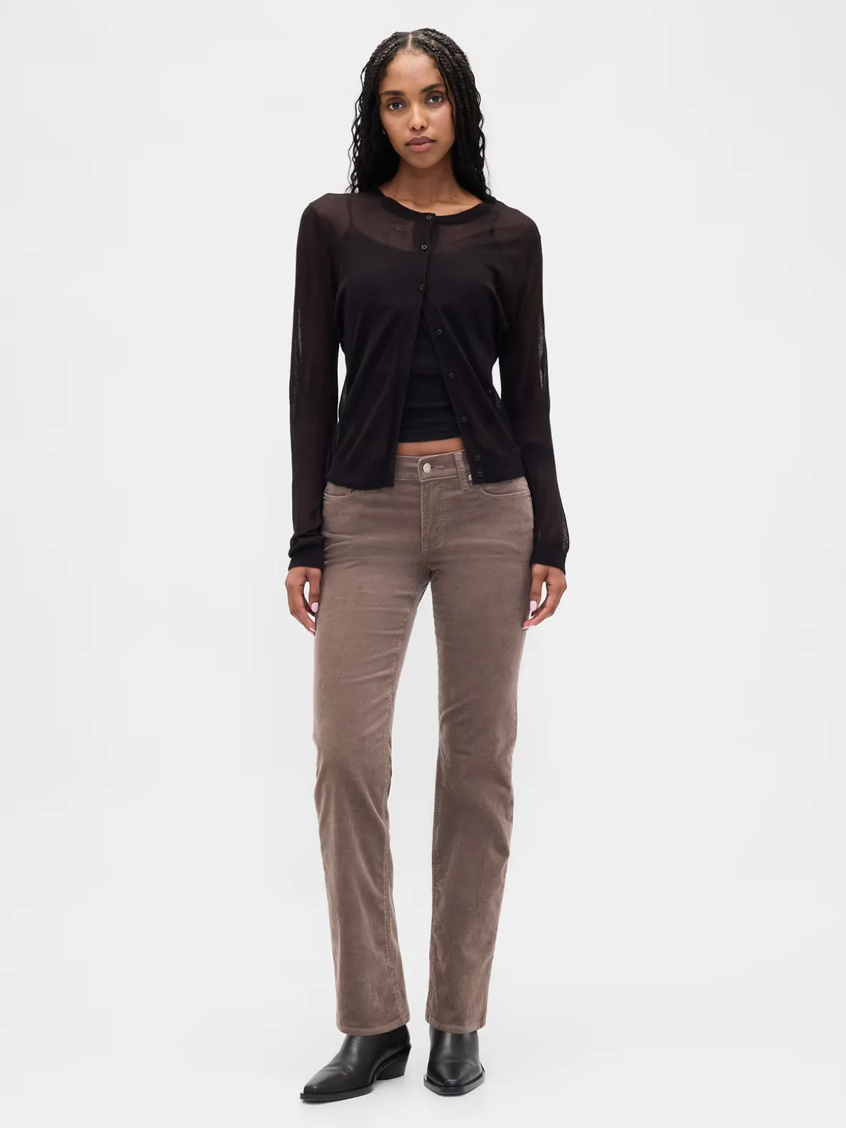 Low Rise Corduroy '90s Slim Straight Pants