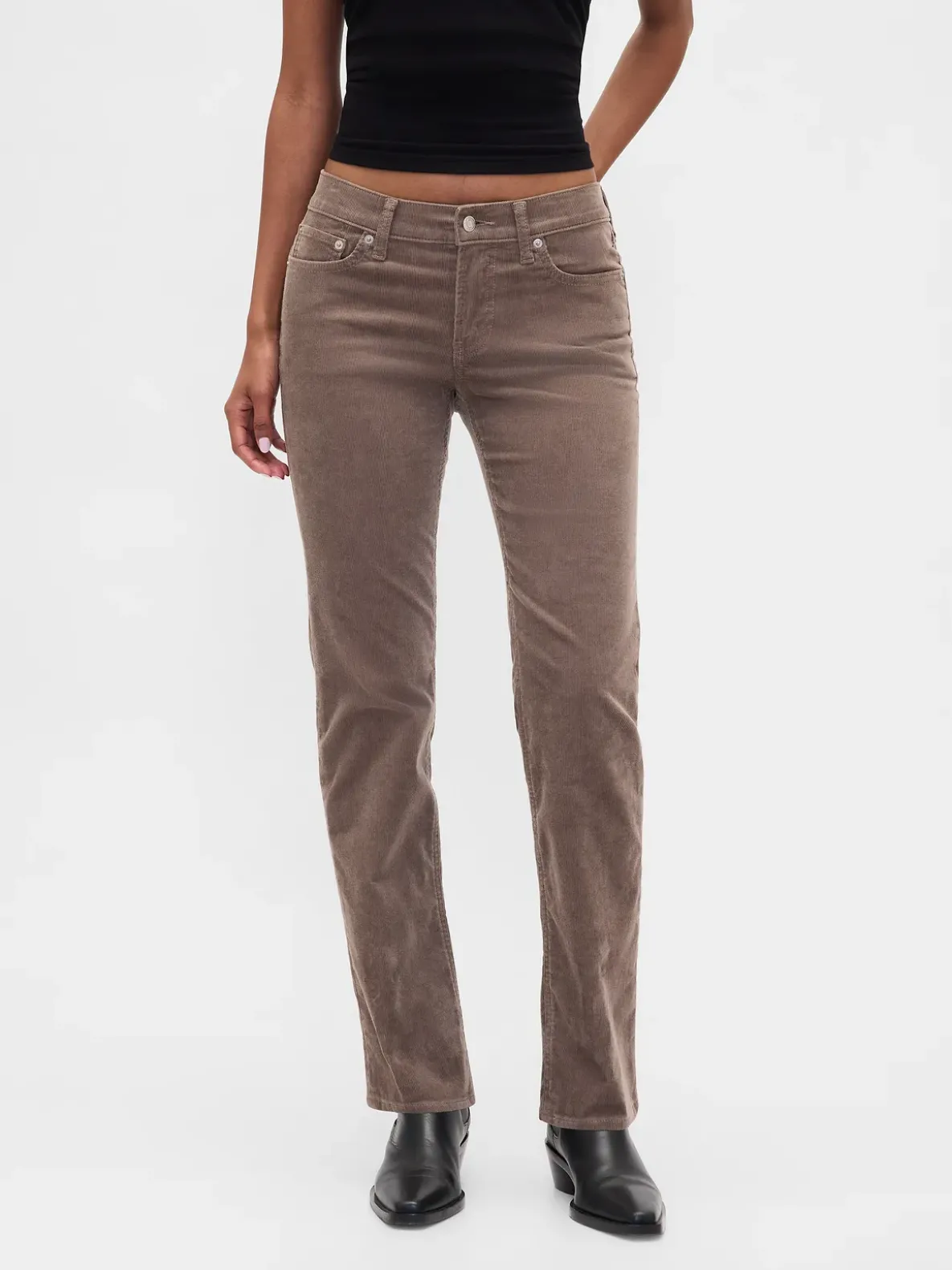 Low Rise Corduroy '90s Slim Straight Pants