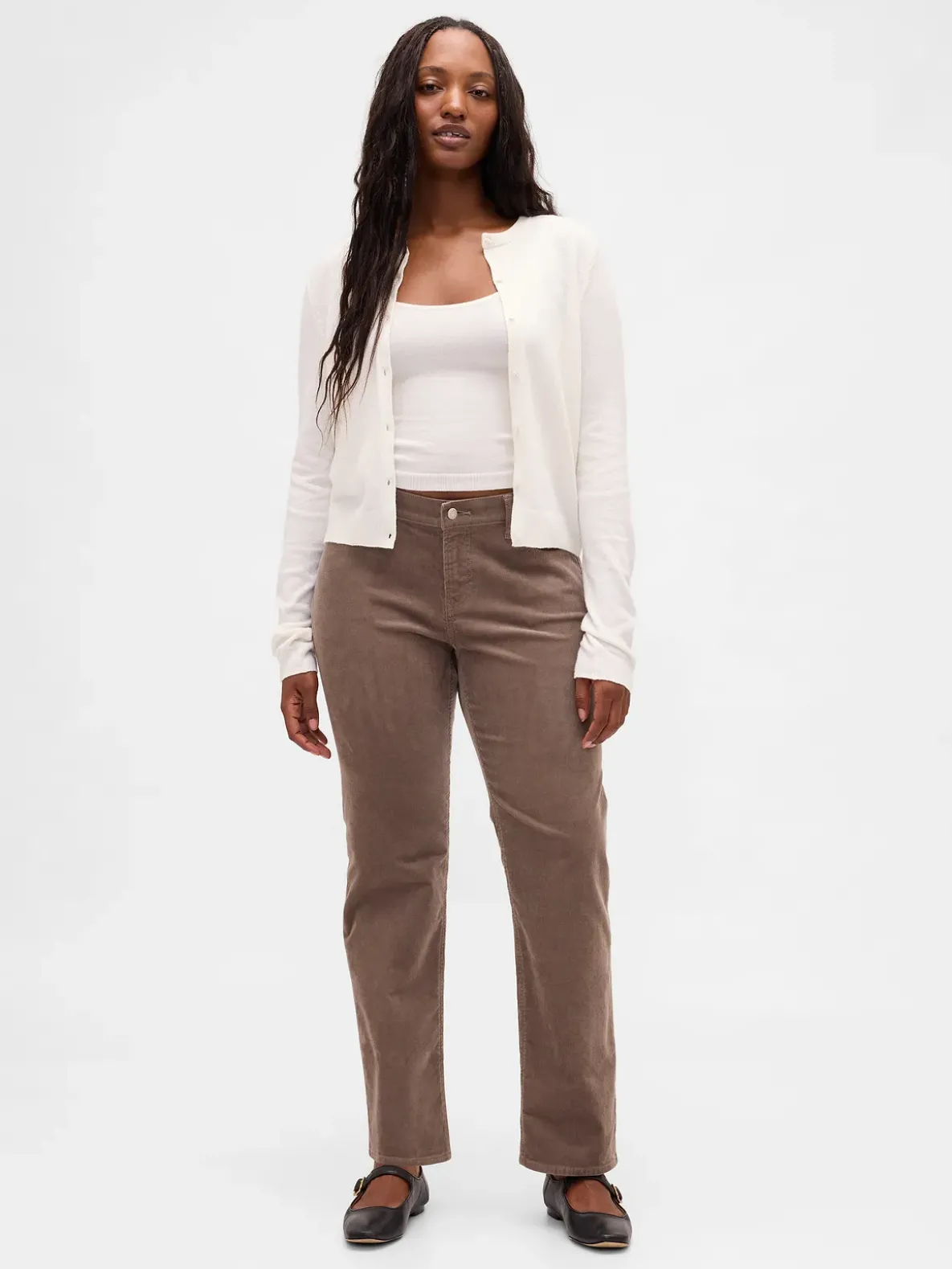Low Rise Corduroy '90s Slim Straight Pants