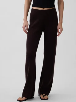 Low Rise Cotton-Blend Boot Sweater Pants