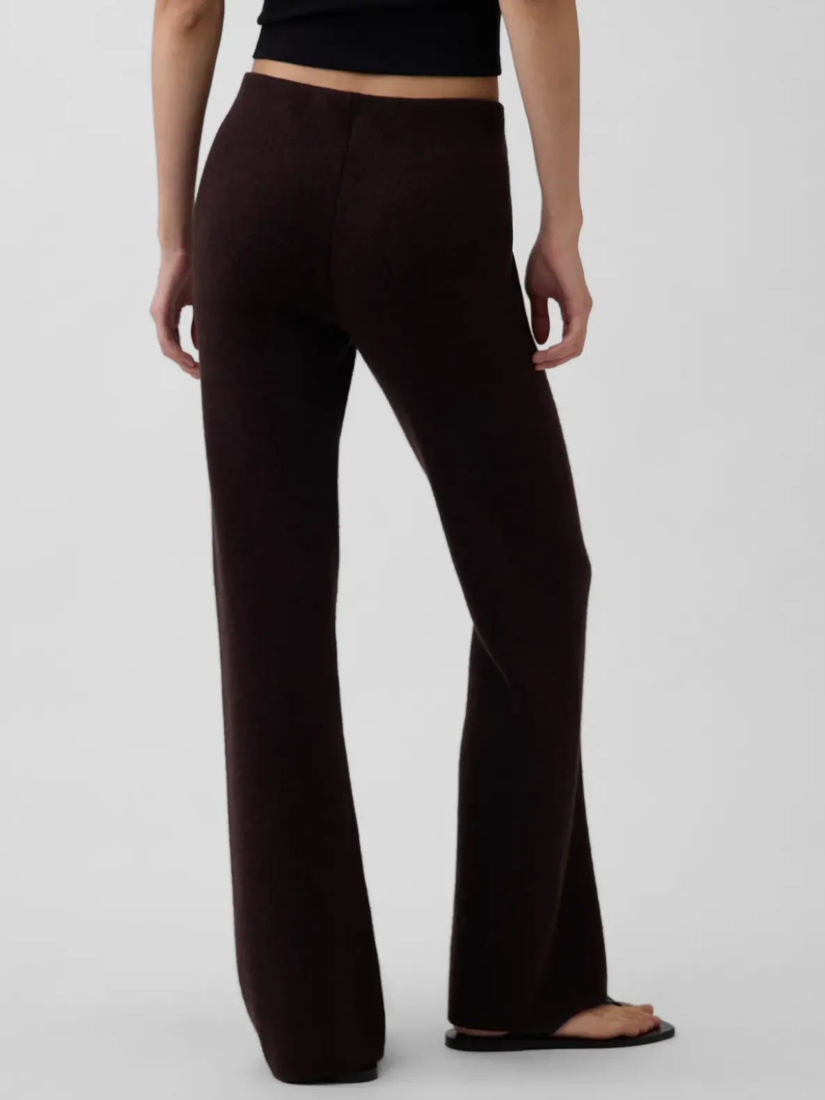 Low Rise Cotton-Blend Boot Sweater Pants