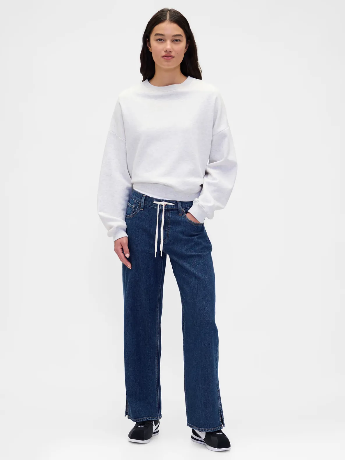 Low Rise Drawcord '90s Loose Jeans