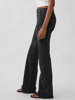Low Rise Fitted Flare Khakis