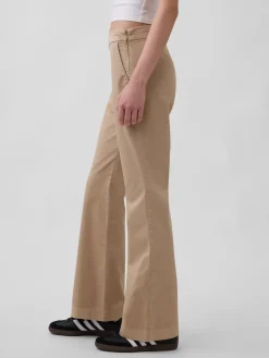Low Rise Fitted Flare Khakis