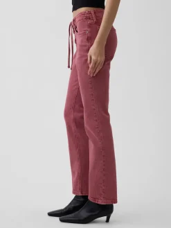 Low Rise Lace-Up '90s Slim Straight Jeans
