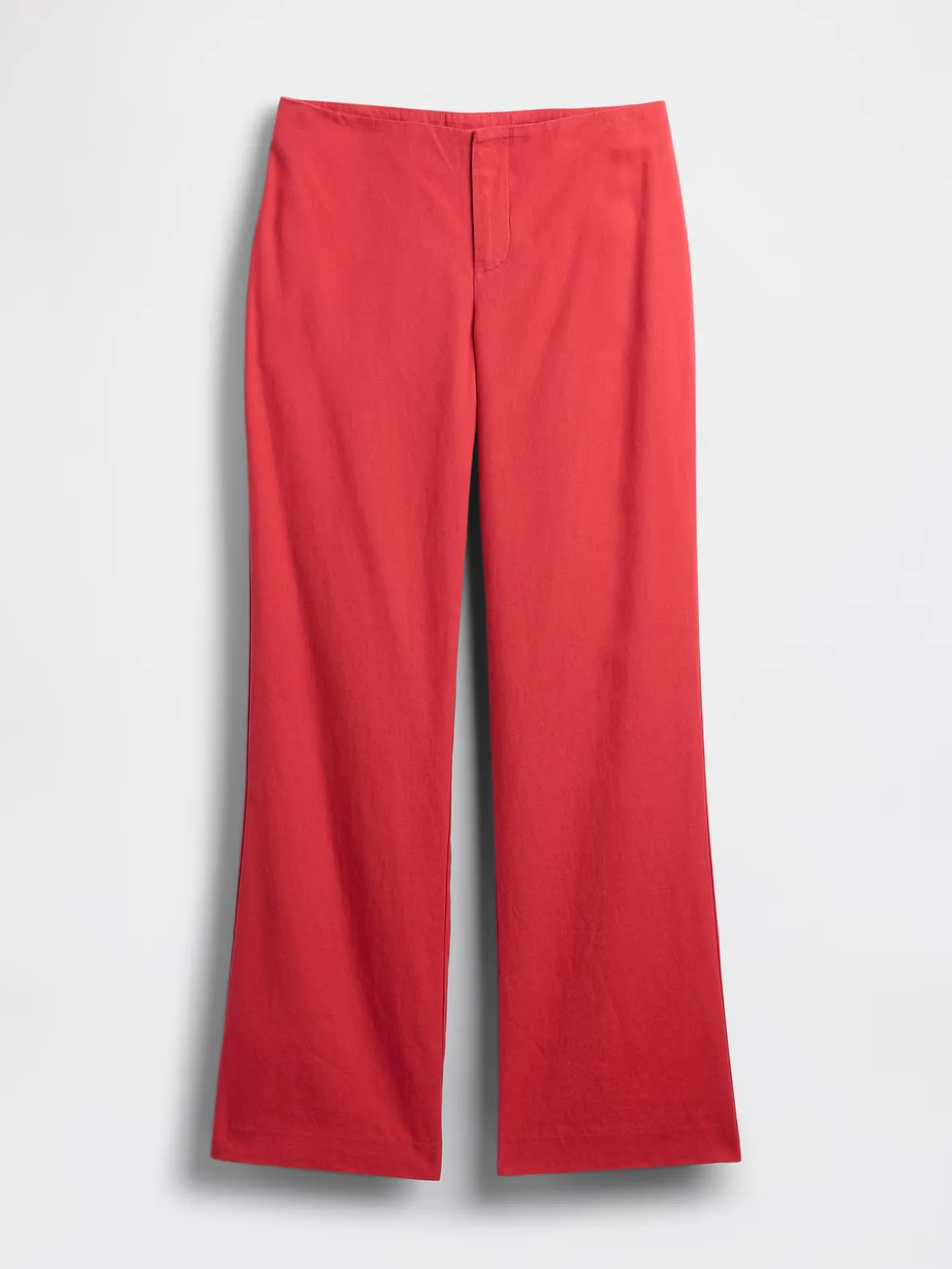 Low Rise Linen-Blend Flare Pants