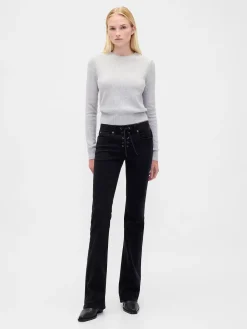 Low Rise Long & Lean Lace-Up Jeans