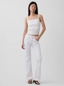 Low Rise Long & Lean Lace-Up Jeans