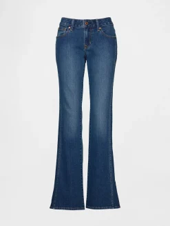 Low Rise Long & Lean Seamed Split-Hem Jeans