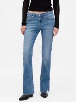 Low Rise Long & Lean Split-Hem Jeans