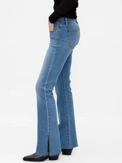 Low Rise Long & Lean Split-Hem Jeans