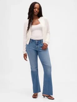 Low Rise Long & Lean Split-Hem Jeans
