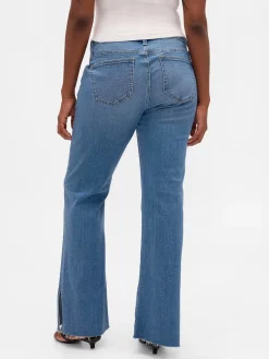 Low Rise Long & Lean Split-Hem Jeans