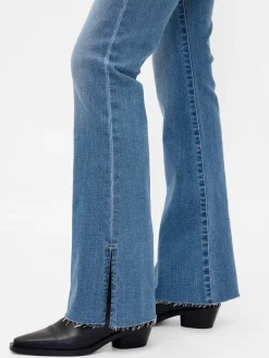 Low Rise Long & Lean Split-Hem Jeans