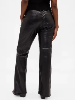 Low Rise Recycled Vegan Leather Long & Lean Pants