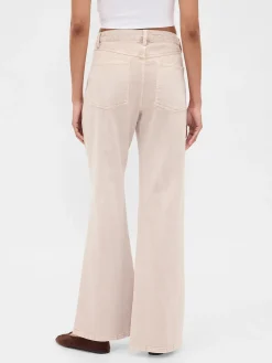 Low Rise Relaxed Flare Khakis