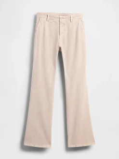 Low Rise Relaxed Flare Khakis