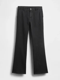 Low Rise Relaxed Flare Khakis