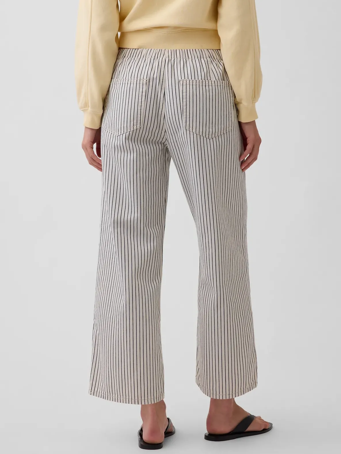 Low Rise '90s Loose Easy Crop Stripe Jeans