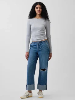 Low Rise '90s Loose Easy Crop Jeans