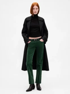 Low Rise Velvet '90s Slim Straight Pants