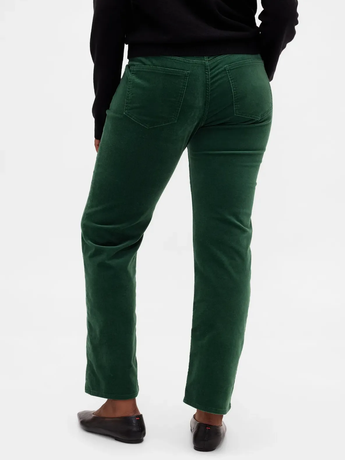 Low Rise Velvet '90s Slim Straight Pants