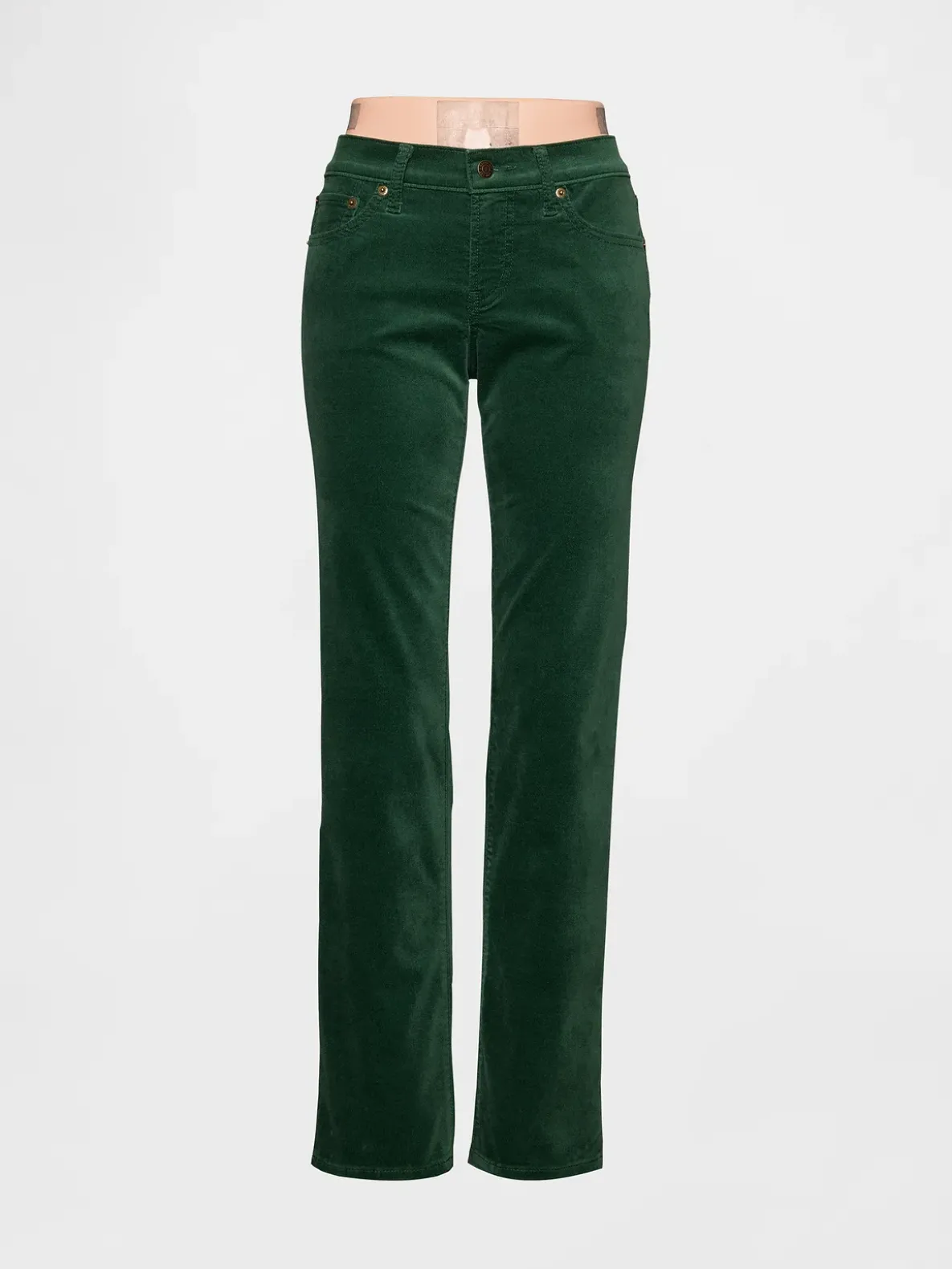 Low Rise Velvet '90s Slim Straight Pants