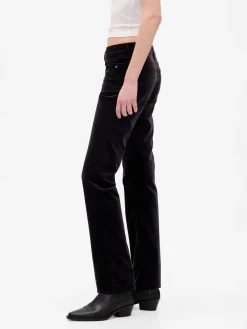 Low Rise Velvet '90s Slim Straight Pants