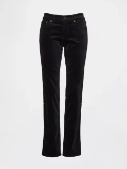 Low Rise Velvet '90s Slim Straight Pants