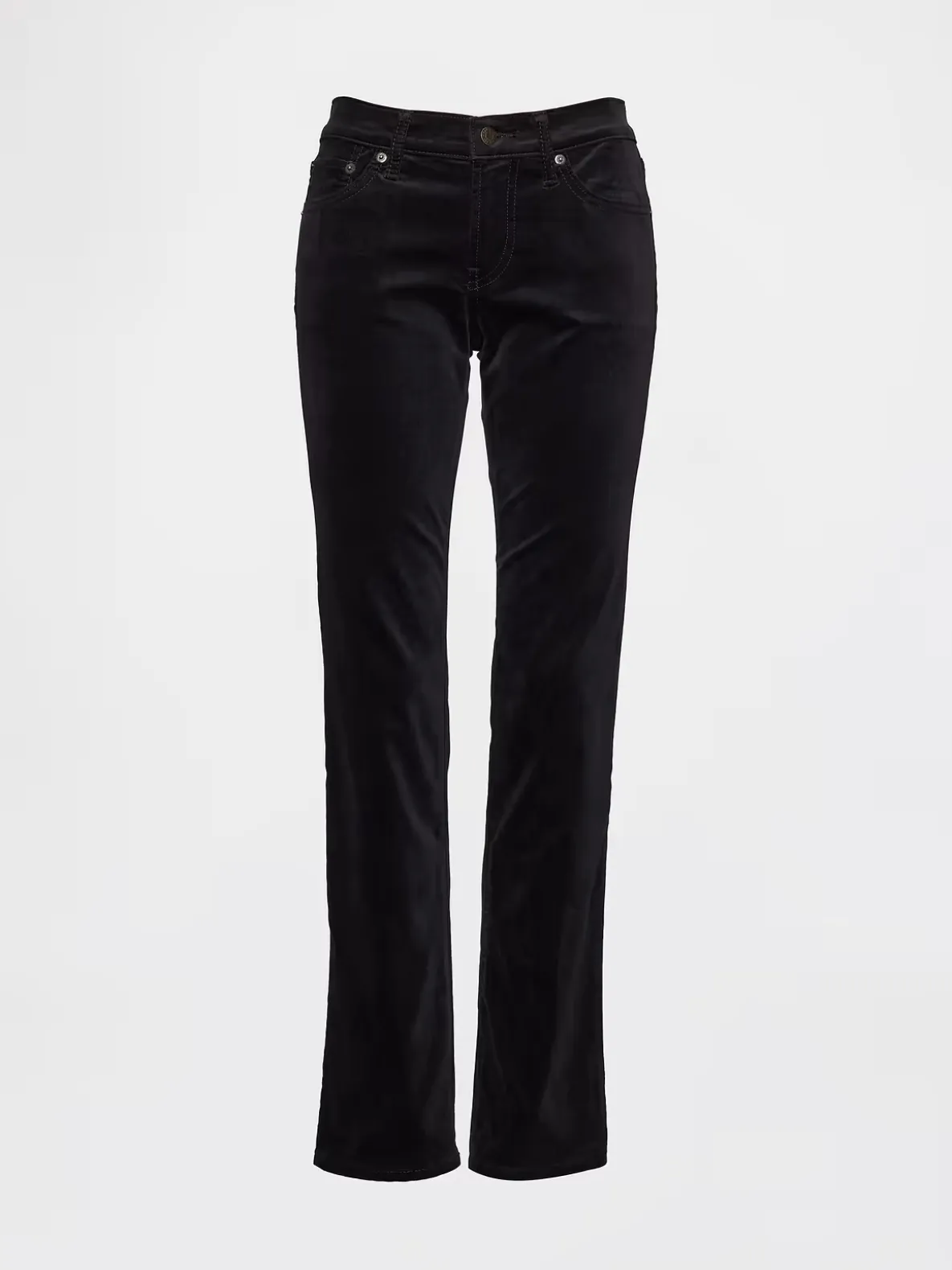 Low Rise Velvet '90s Slim Straight Pants