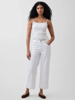 Low Slung Relaxed Crop Jeans
