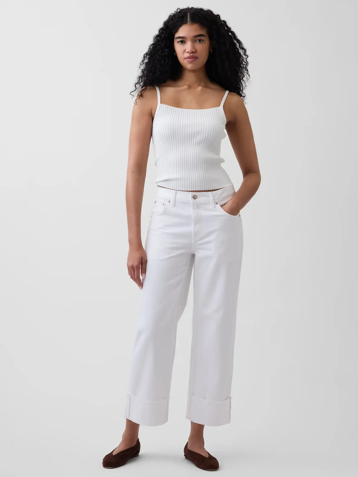 Low Slung Relaxed Crop Jeans