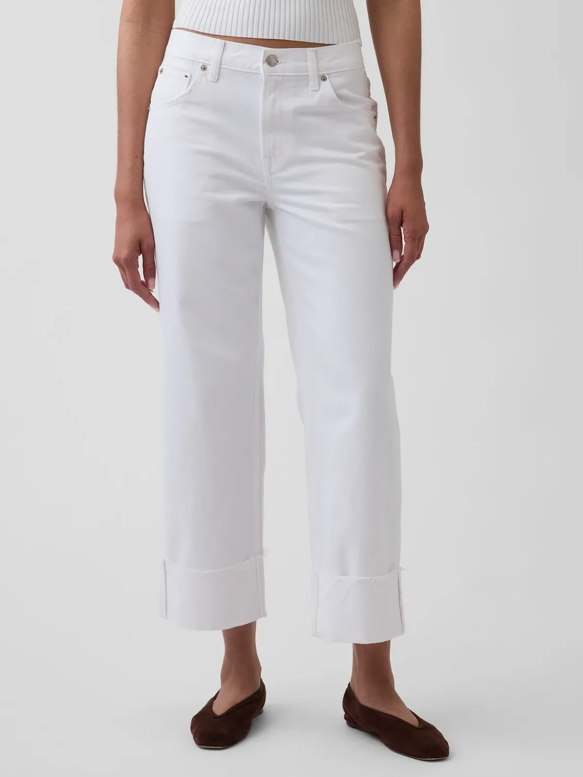 Low Slung Relaxed Crop Jeans