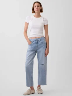 Low Slung Relaxed Crop Jeans
