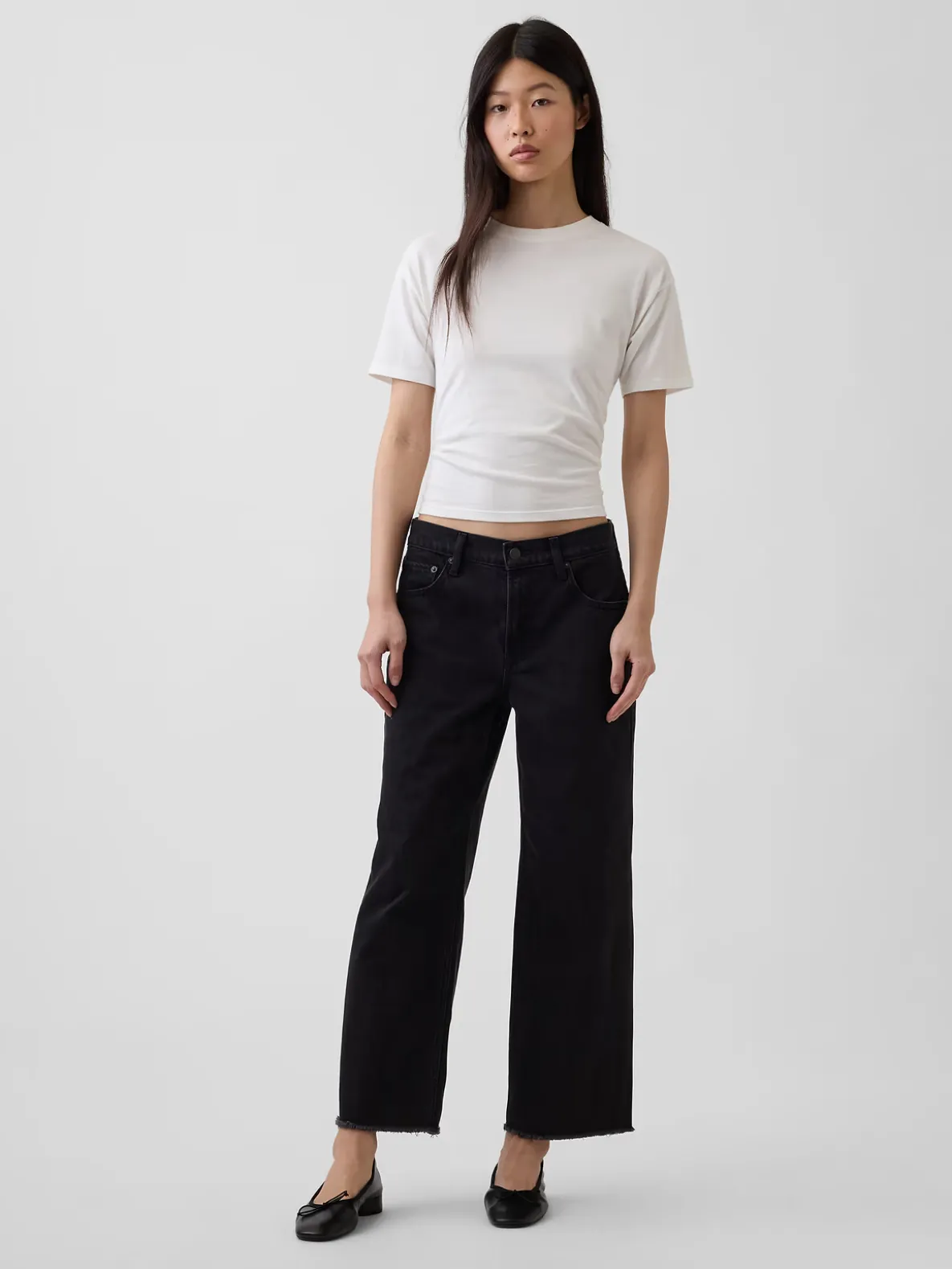 Low Slung Relaxed Crop Jeans