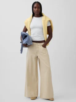 Low Slung Stripe Extra Baggy Jeans