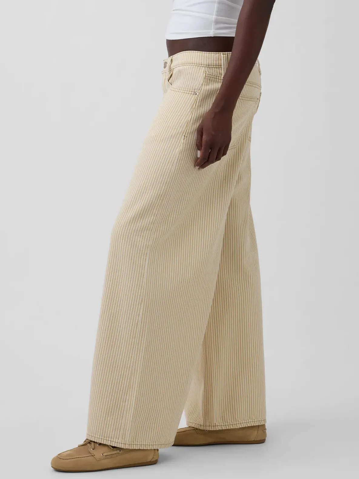 Low Slung Stripe Extra Baggy Jeans