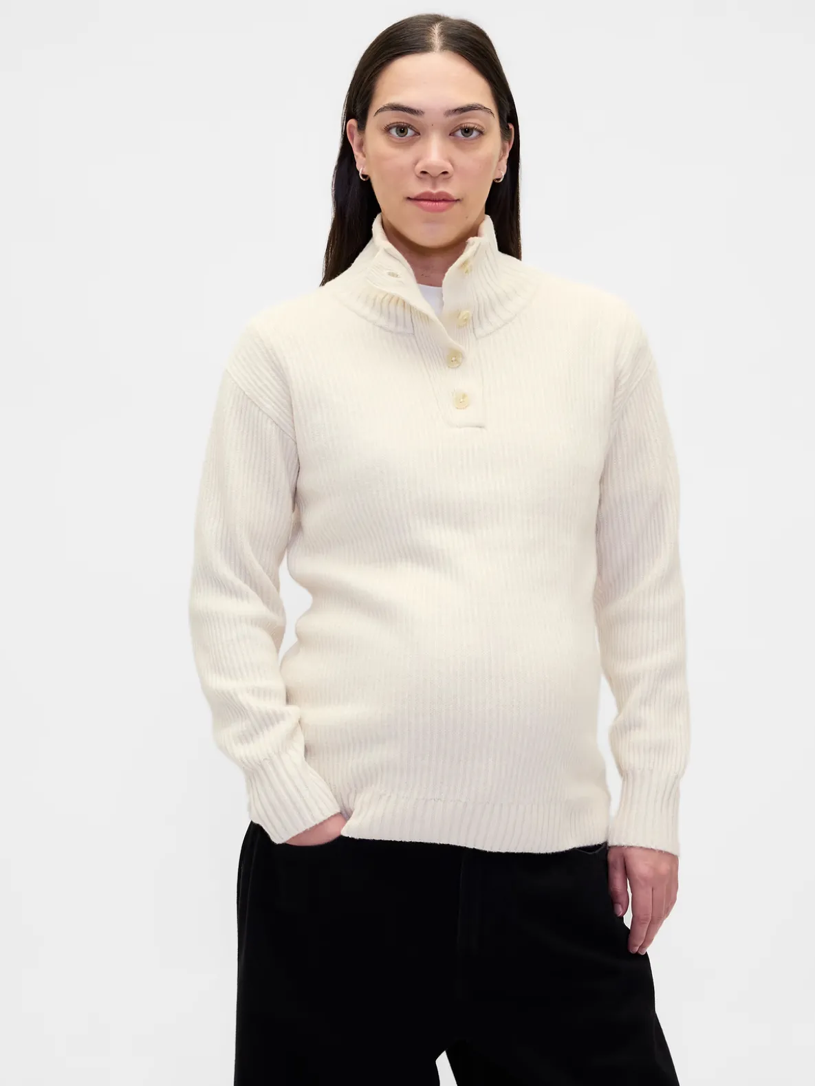 Maternity CashSoft Mockneck Sweater