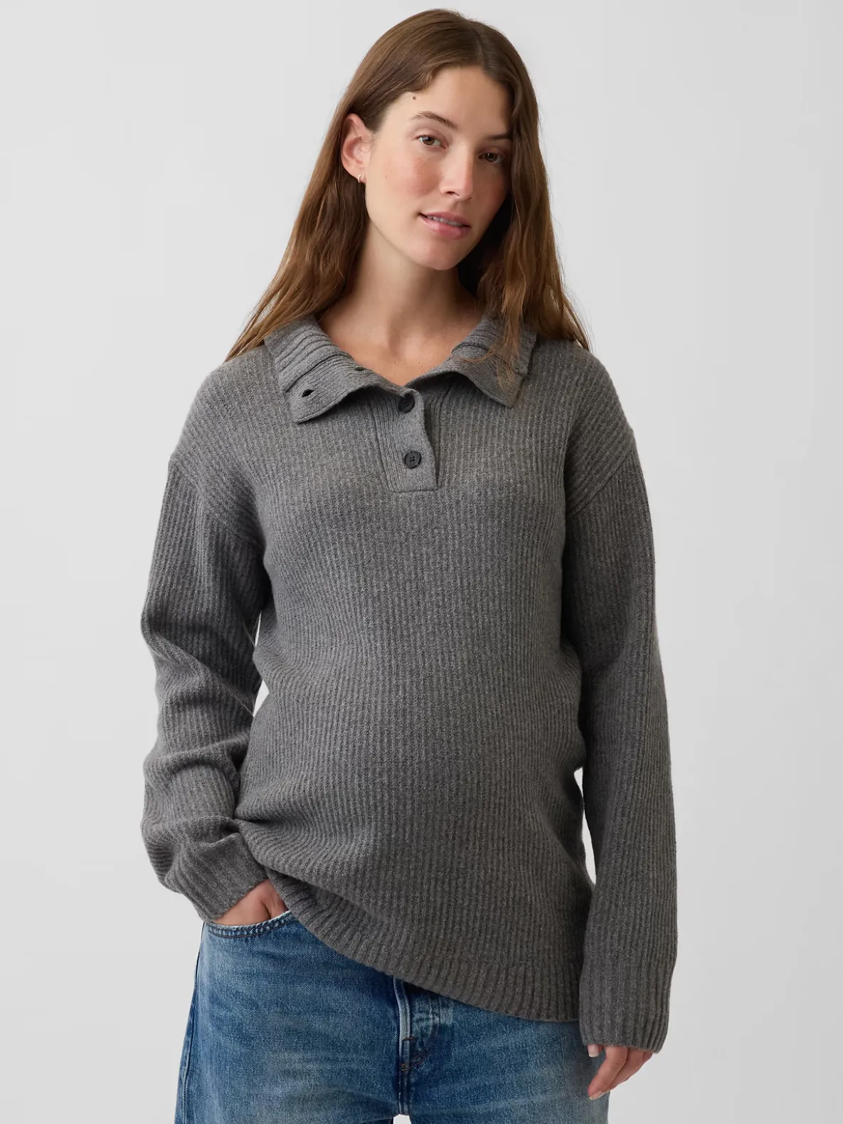 Maternity CashSoft Mockneck Sweater