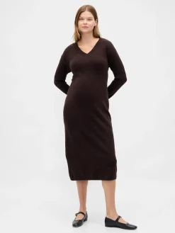 Maternity CashSoft V-Neck Sweater Dress