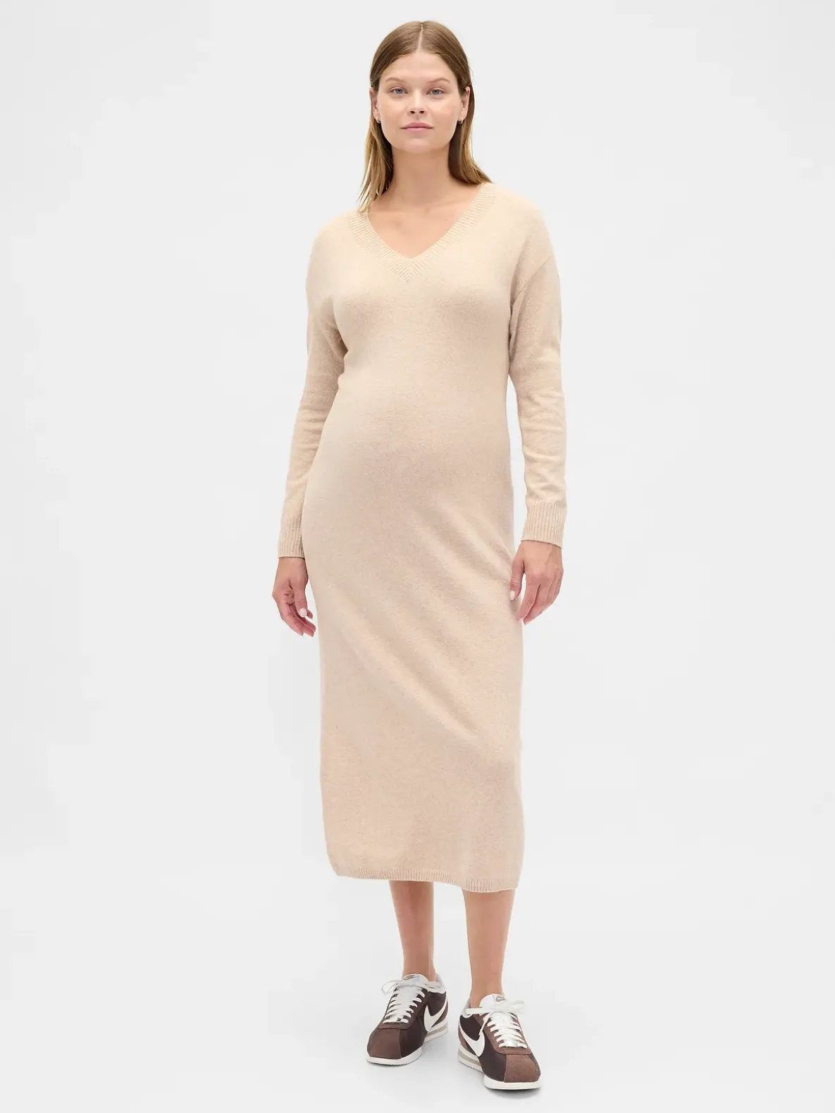 Maternity CashSoft V-Neck Sweater Dress