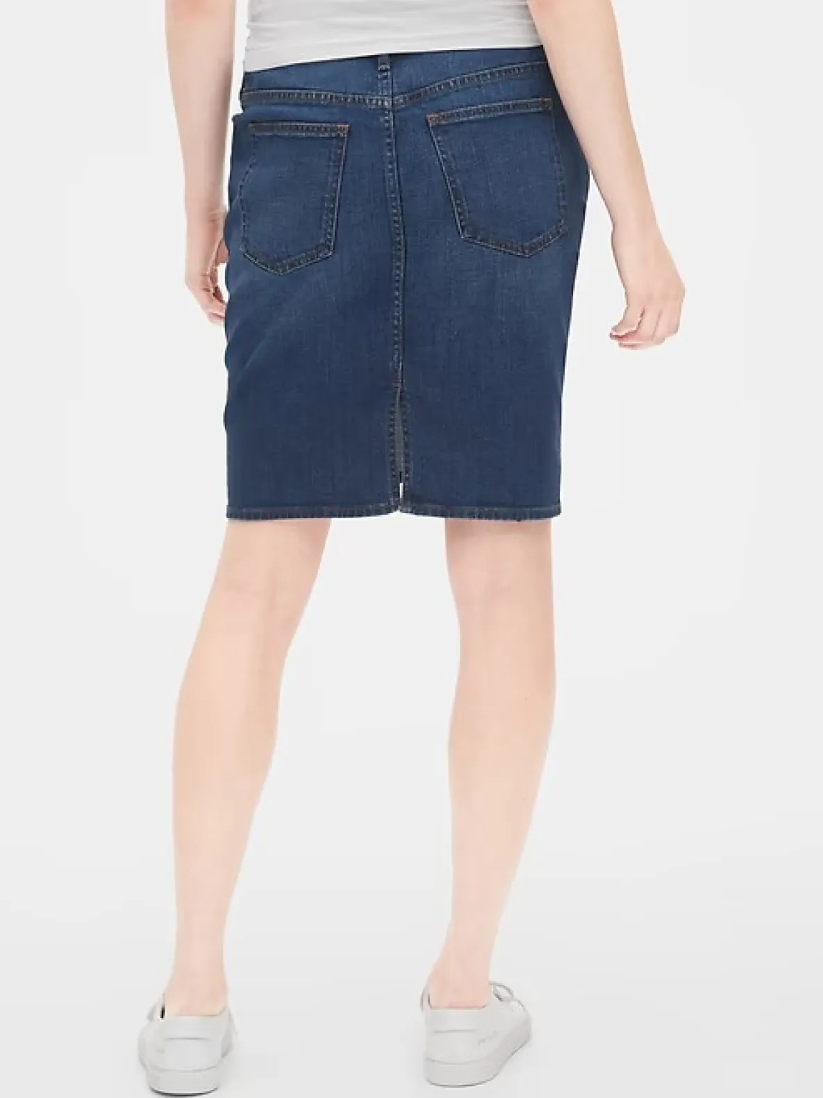 Maternity Full Panel Denim Skirt