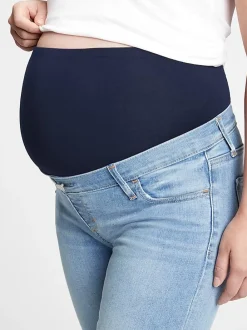 Maternity Full Panel Destructed Legging Jeans
