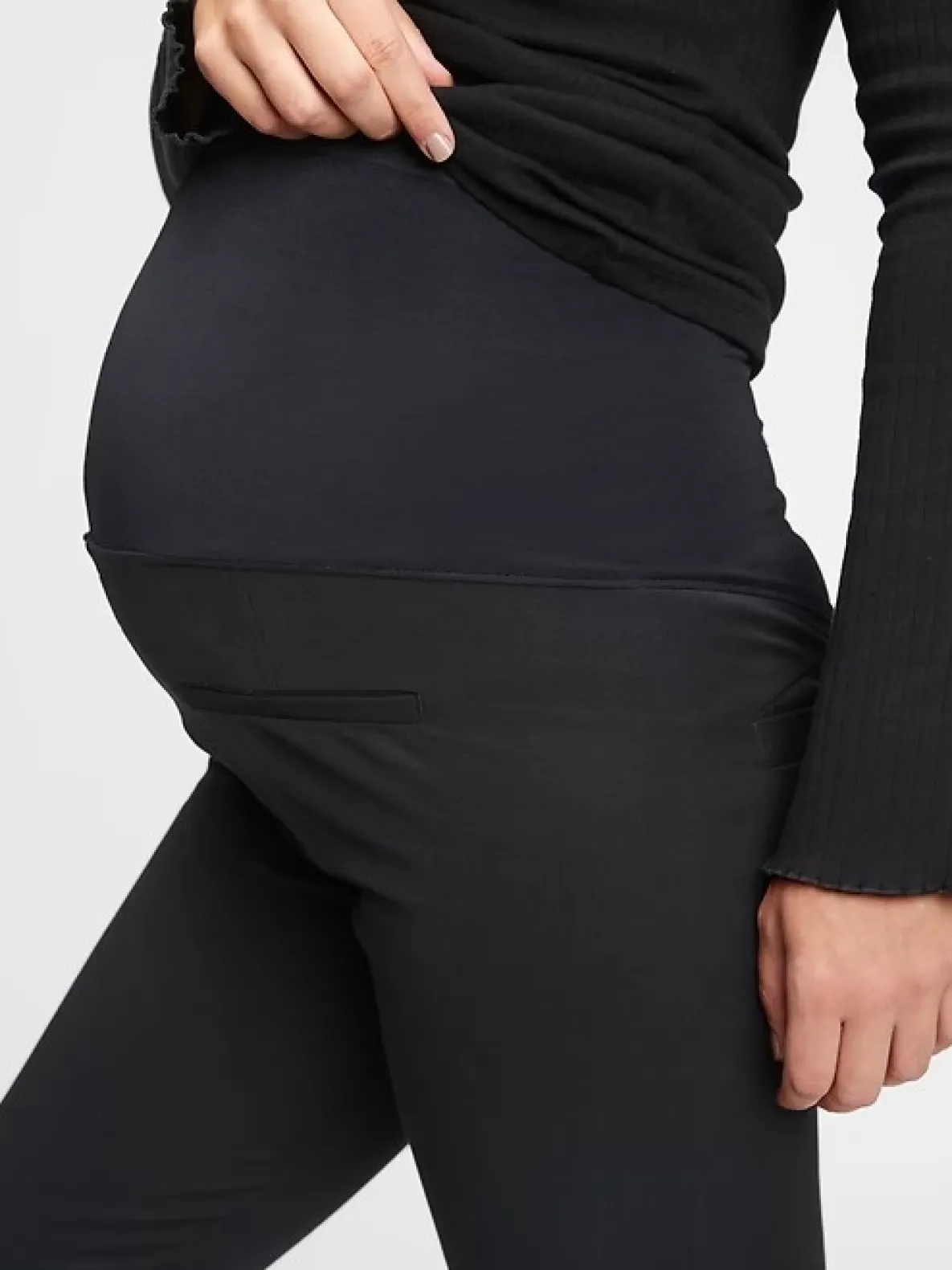 Maternity Full Panel Skinny Pants with Bi-Stretch